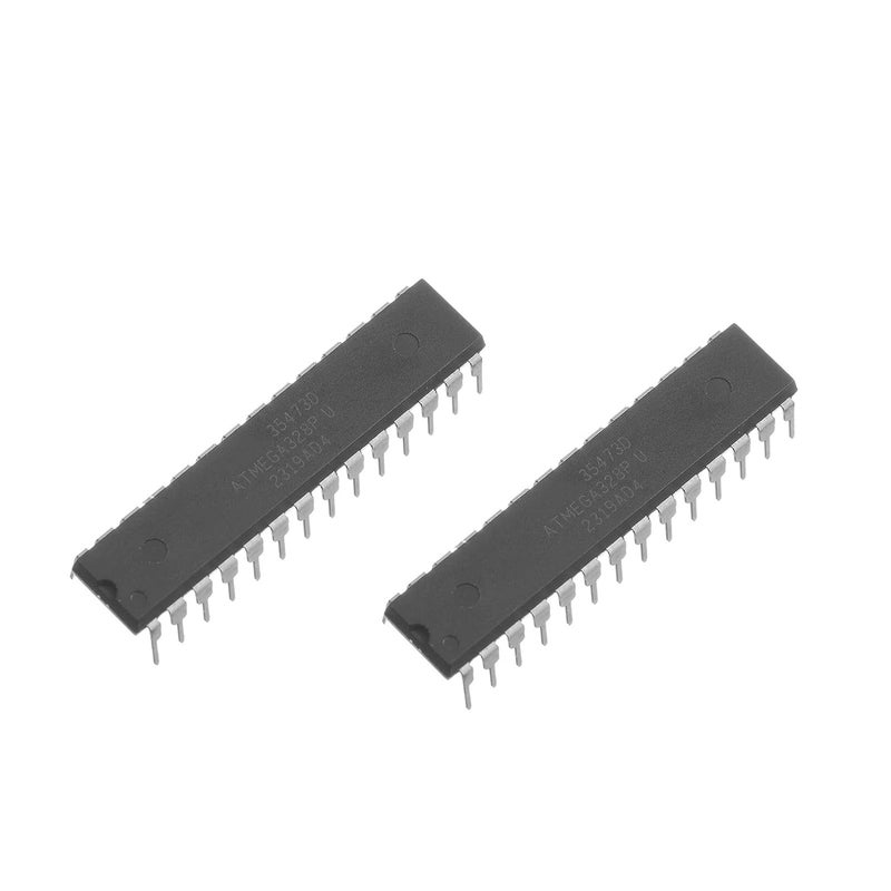 Bridgold 2 قطع ATMEGA328P-PU متحكم دقيق 8 بت، 4/8/16/32 كيلوبايت في الذاكرة القابلة للبرمجة في النظام، DIP-28. - Image 1